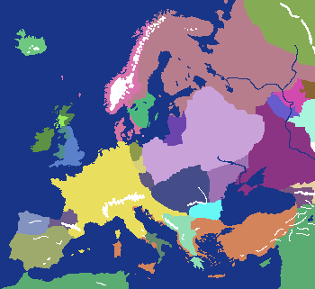 Europe 814 Death of Charles the Great