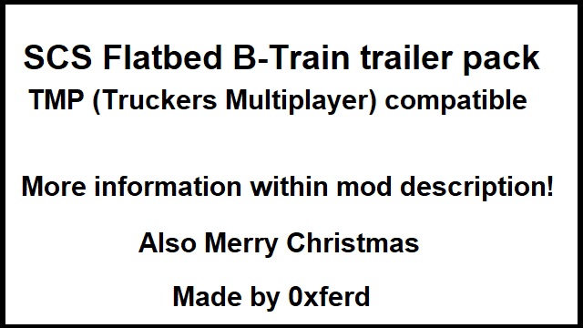 SCS Flatbed B-Train trailer pack