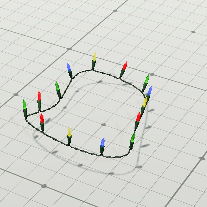 Loop of Christmas Lights (Up facing)