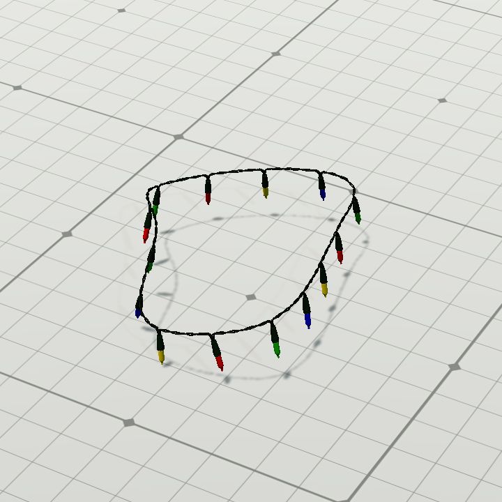 Loop of Christmas Lights (Down facing)