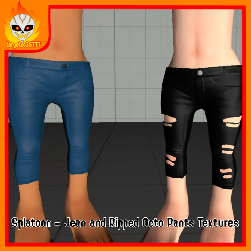 Splatoon - Jean and Ripped Octo Pants Textures