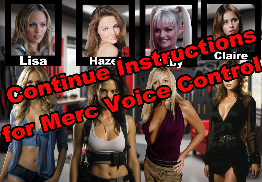 Female Hotties AIM - continue Instructions for Merc Voice Control