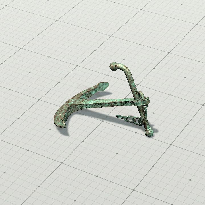 old bronze anchor