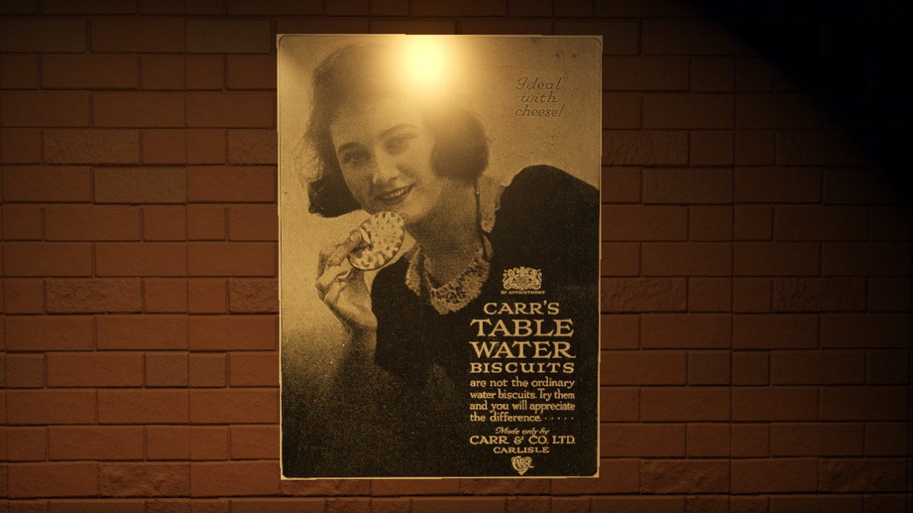 Carr's Table Water Biscuits Sign
