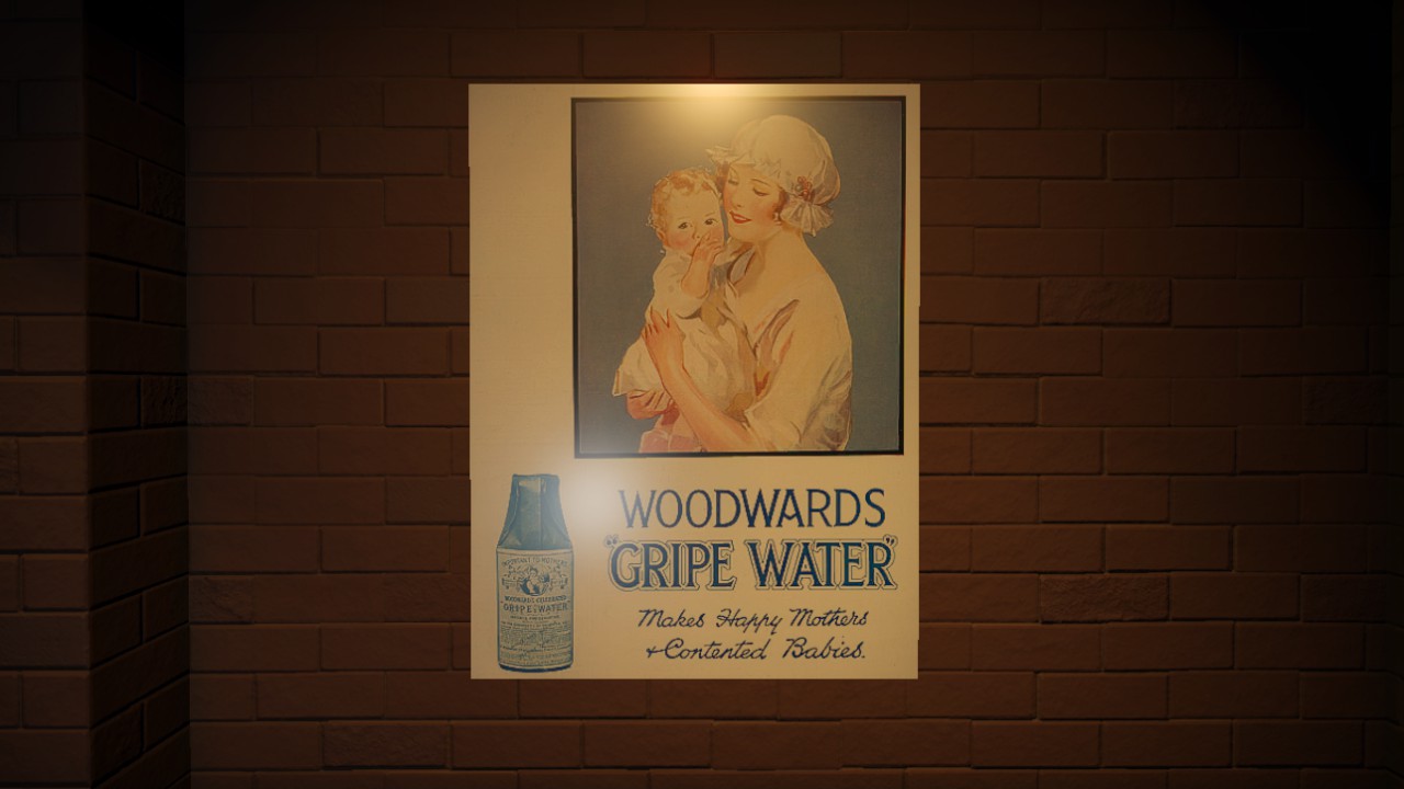 Woodwards Gripe Water Sign.