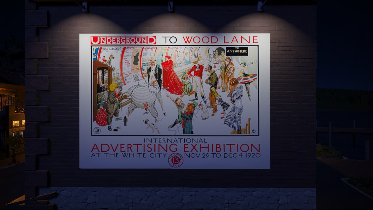 Underground to Wood Lane Sign