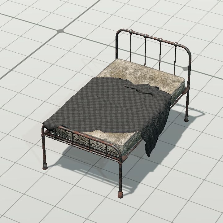 old hospital bed