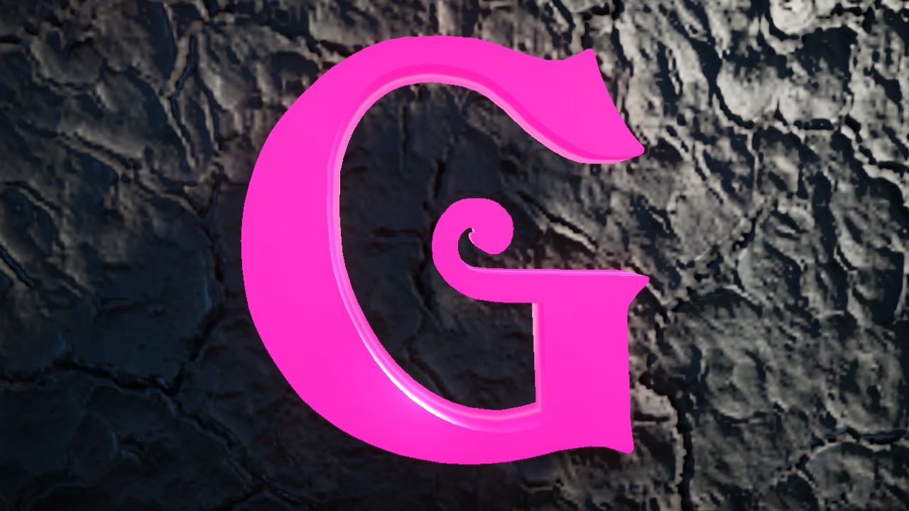 Cthulhumbus Font Letter G 75cm Lit Flexicolor