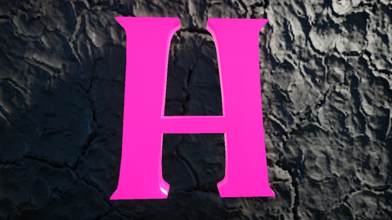 Cthulhumbus Font Letter H 75cm Lit Flexicolor