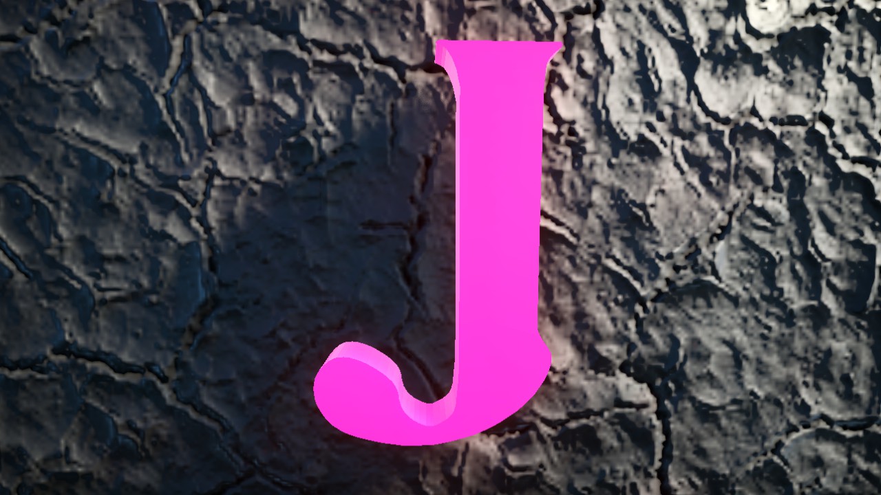 Cthulhumbus Font Letter J 75cm Lit Flexicolor