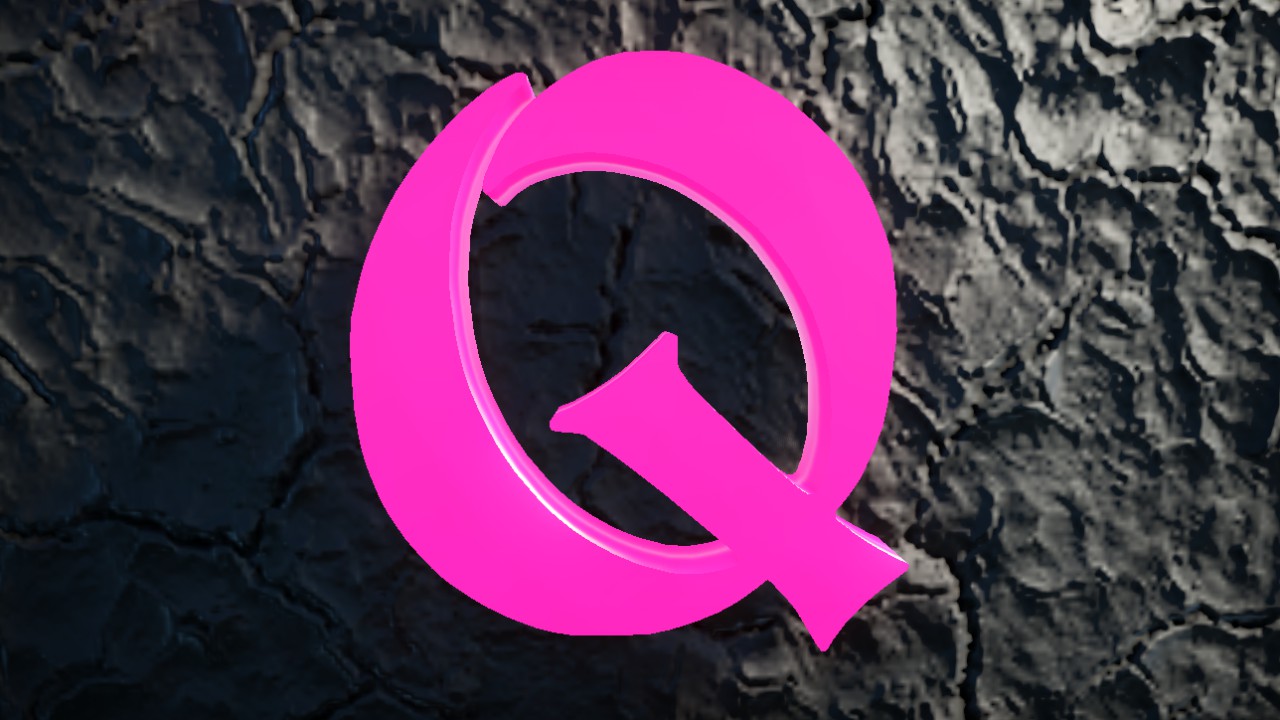 Cthulhumbus Font Letter Q 75cm Lit Flexicolor