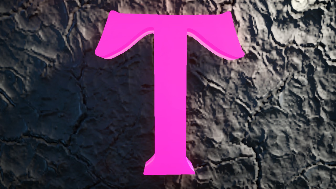 Cthulhumbus Font Letter T 75cm Lit Flexicolor