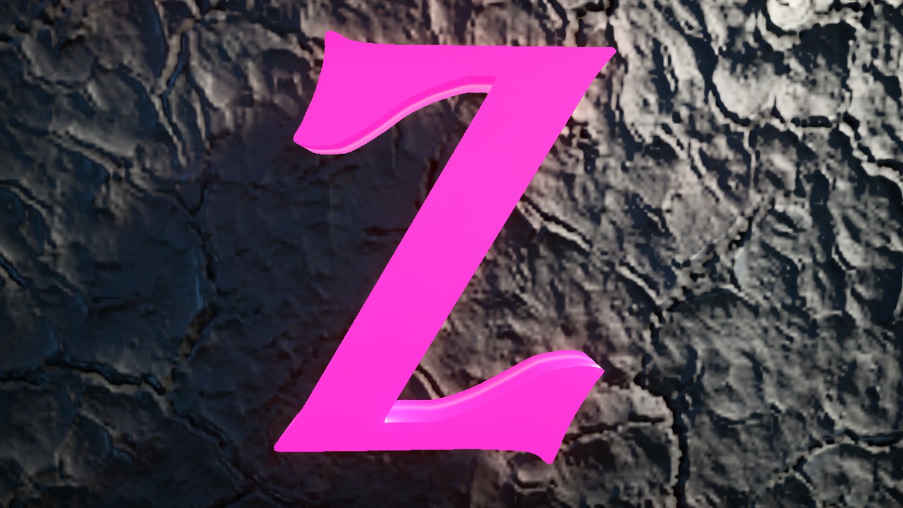 Cthulhumbus Font Letter Z 75cm Lit Flexicolor
