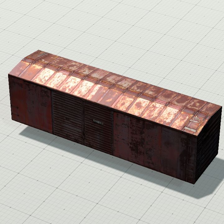 old railway container