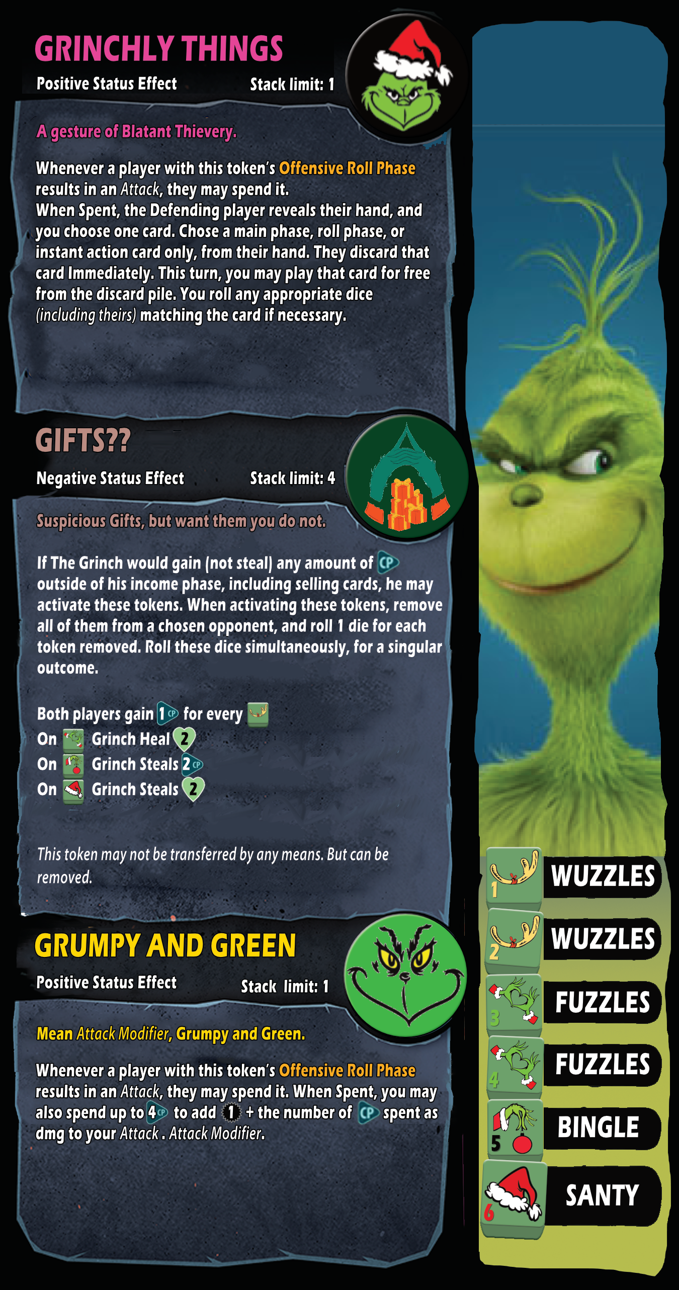 The Grinch Dice Throne Homebrew: PnP ready
