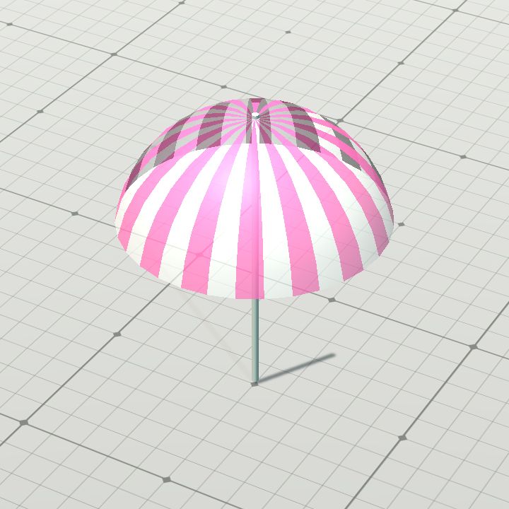 Beach parasol (pink stripe)