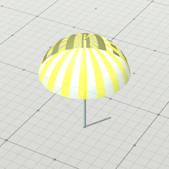 Beach parasol (yellow stripe)