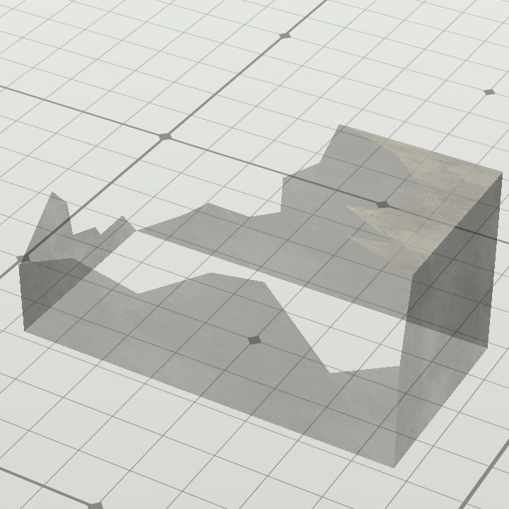 Broken display case (oblong)