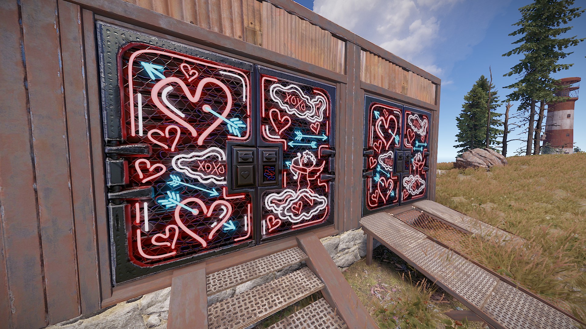 Neon Love Metal Double Door