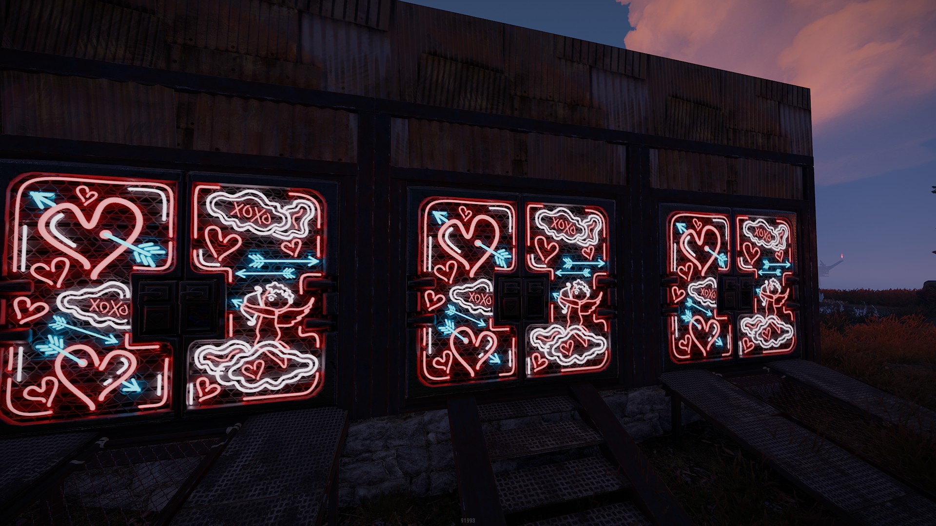 Neon Love Metal Double Door
