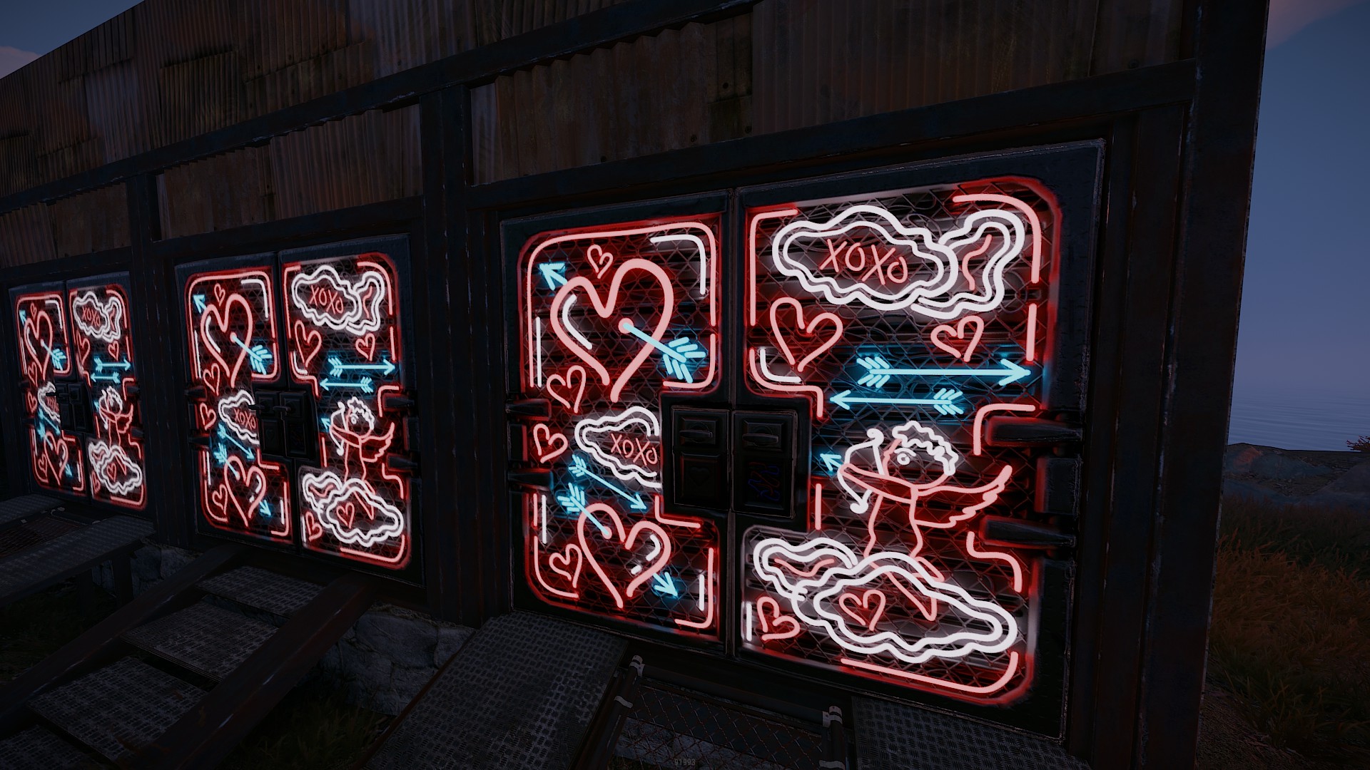 Neon Love Metal Double Door