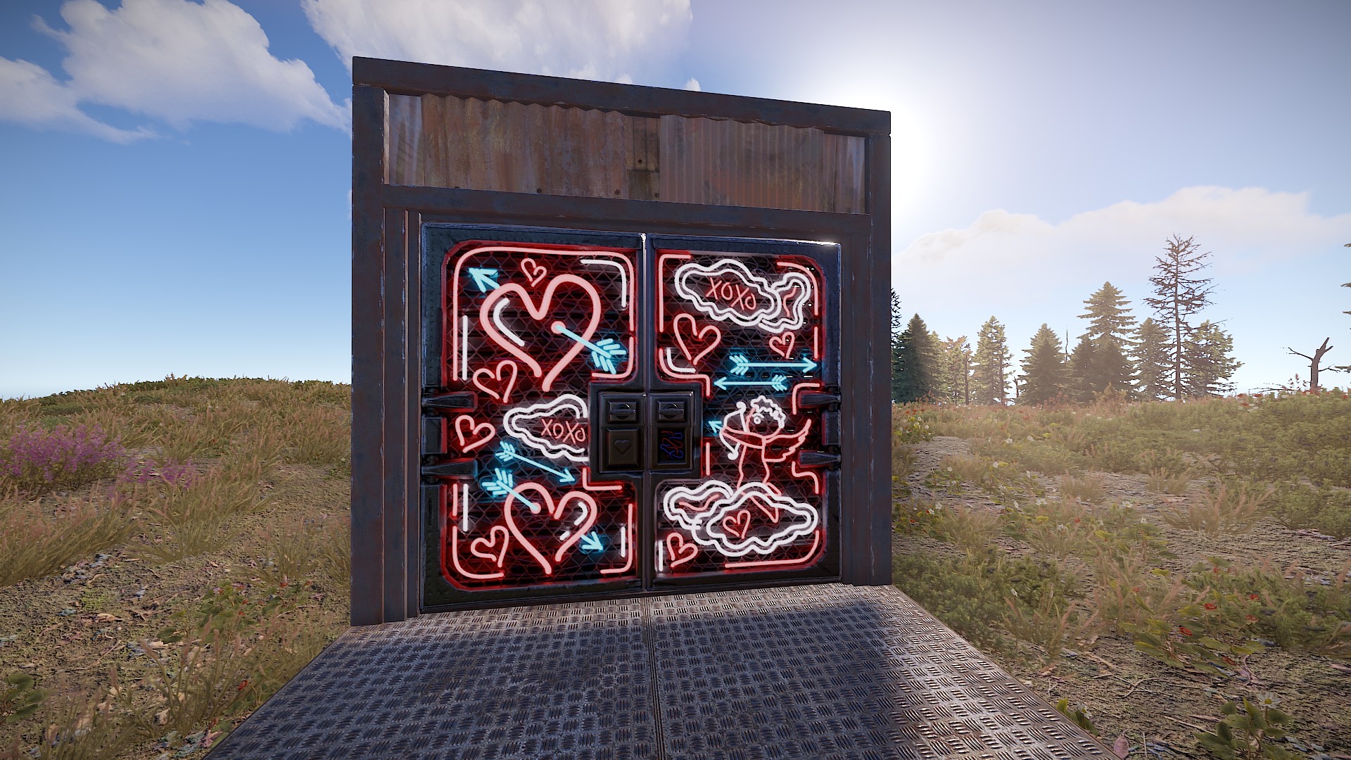 Neon Love Metal Double Door