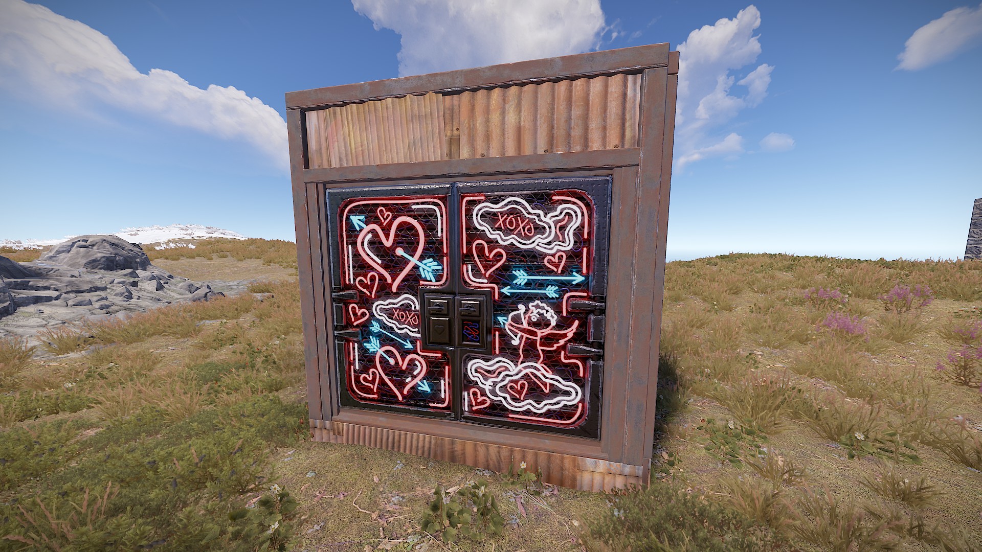 Neon Love Metal Double Door