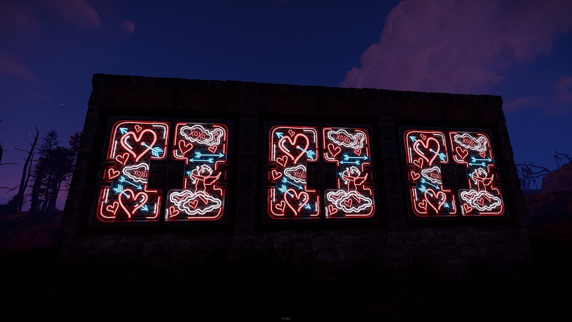 Neon Love Metal Double Door