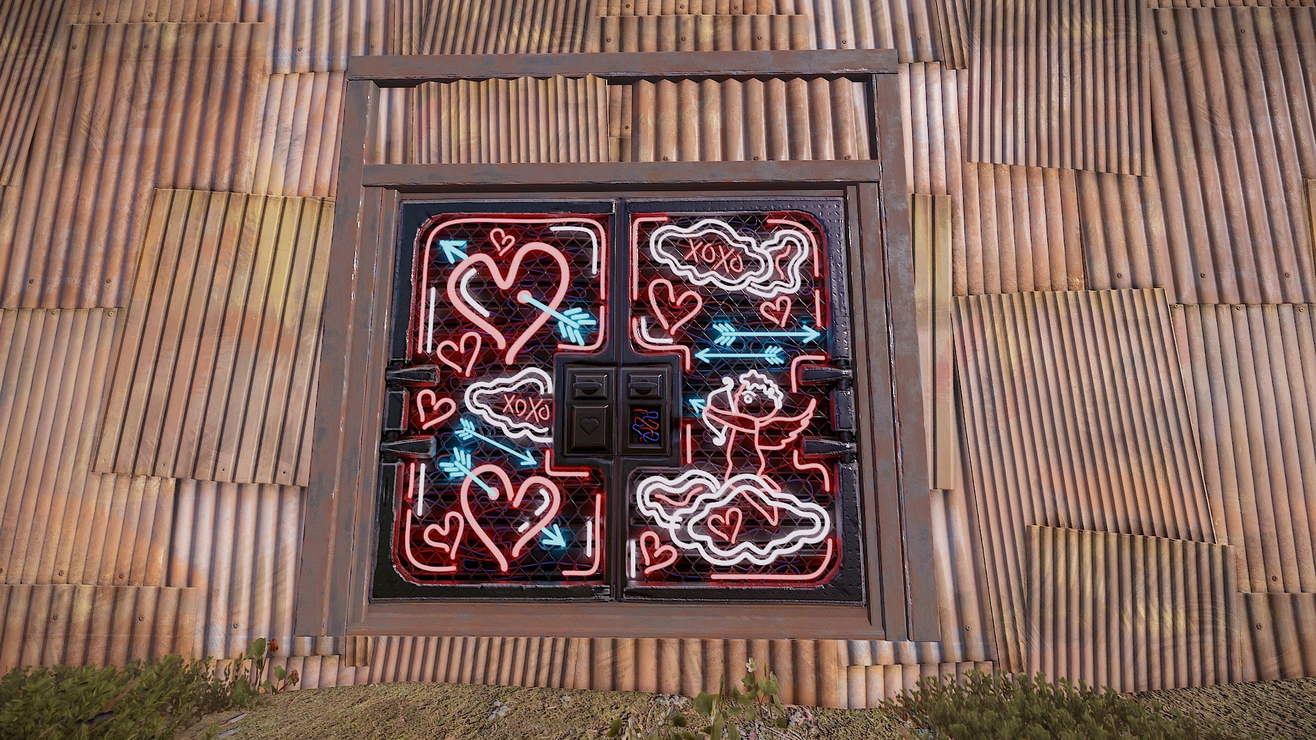 Neon Love Metal Double Door