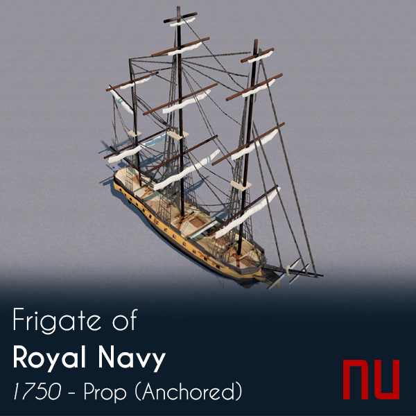 Frigate of Royal Navy | Anchored (Prop)