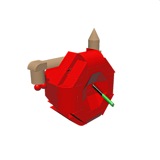 Apple with worm preview