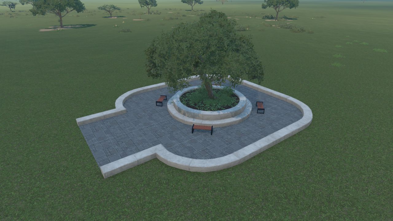 Tile Path Tree Plaza