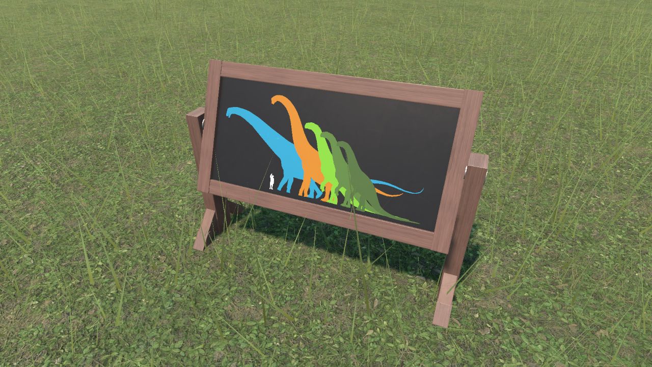 Size Chart Sign Sauropods