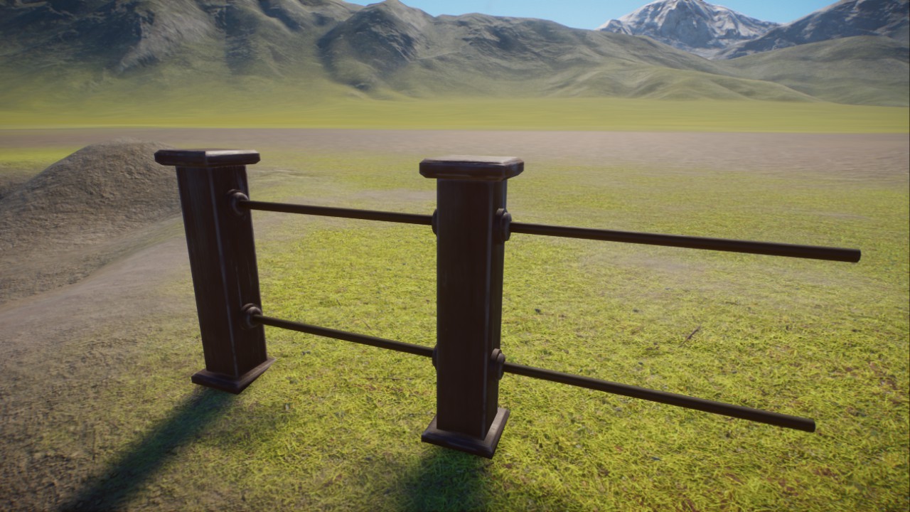 Wood and metal fence