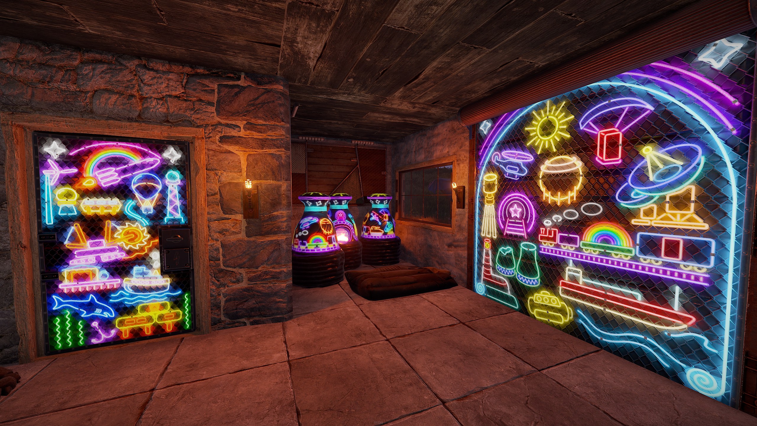 Neon Vibes Sheet Metal Door