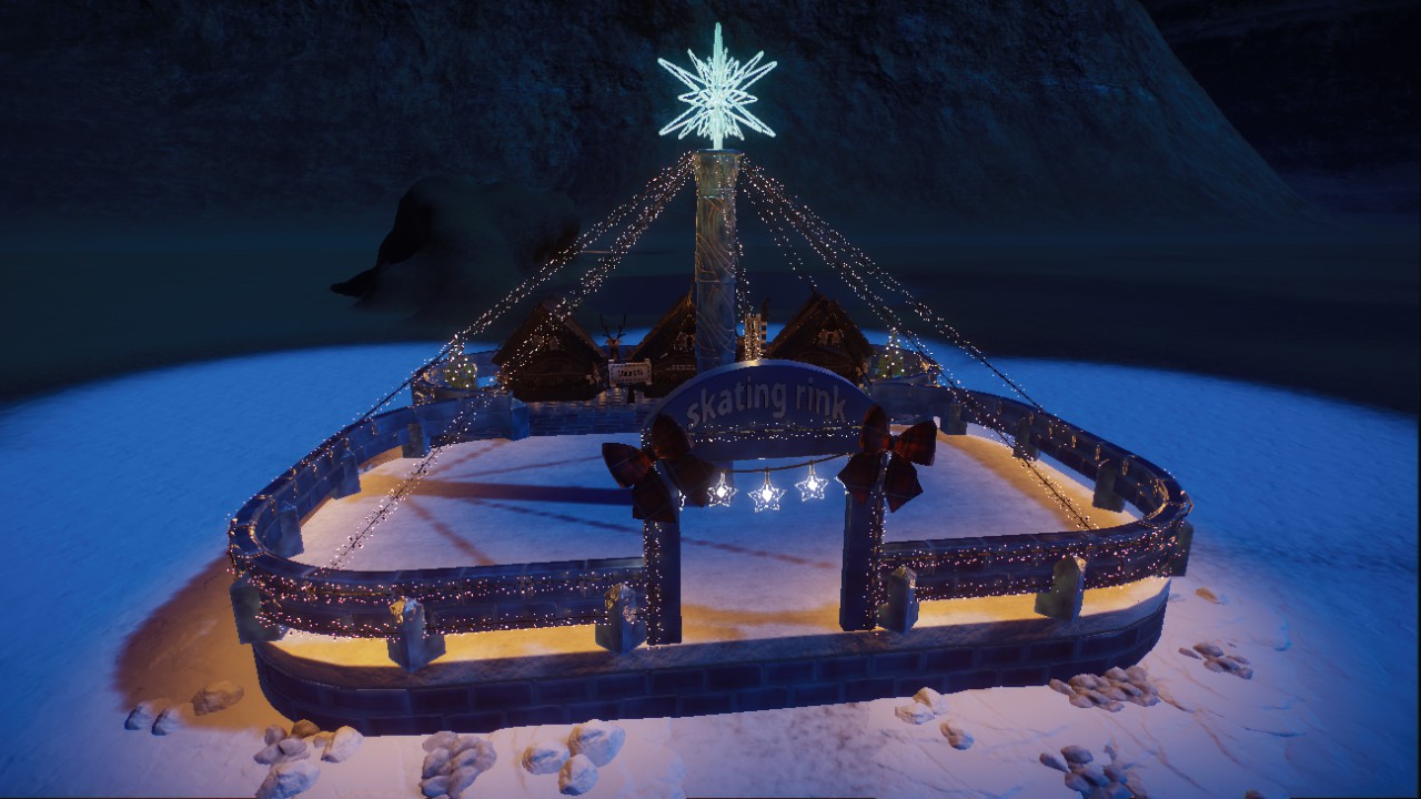 christmas skating rink,  weihnachtliche Eislaufbahn