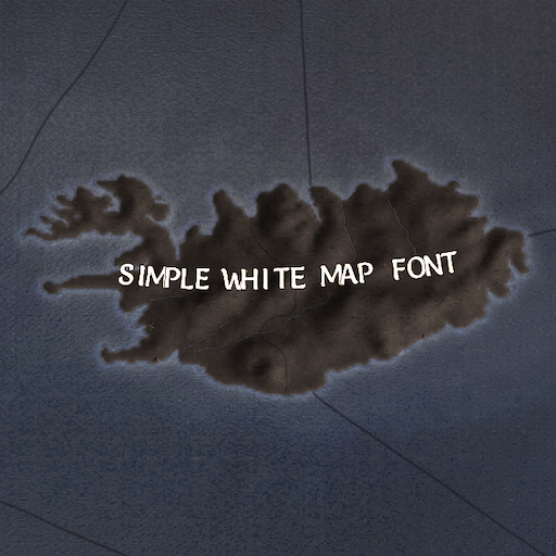 White Map Font - Simple