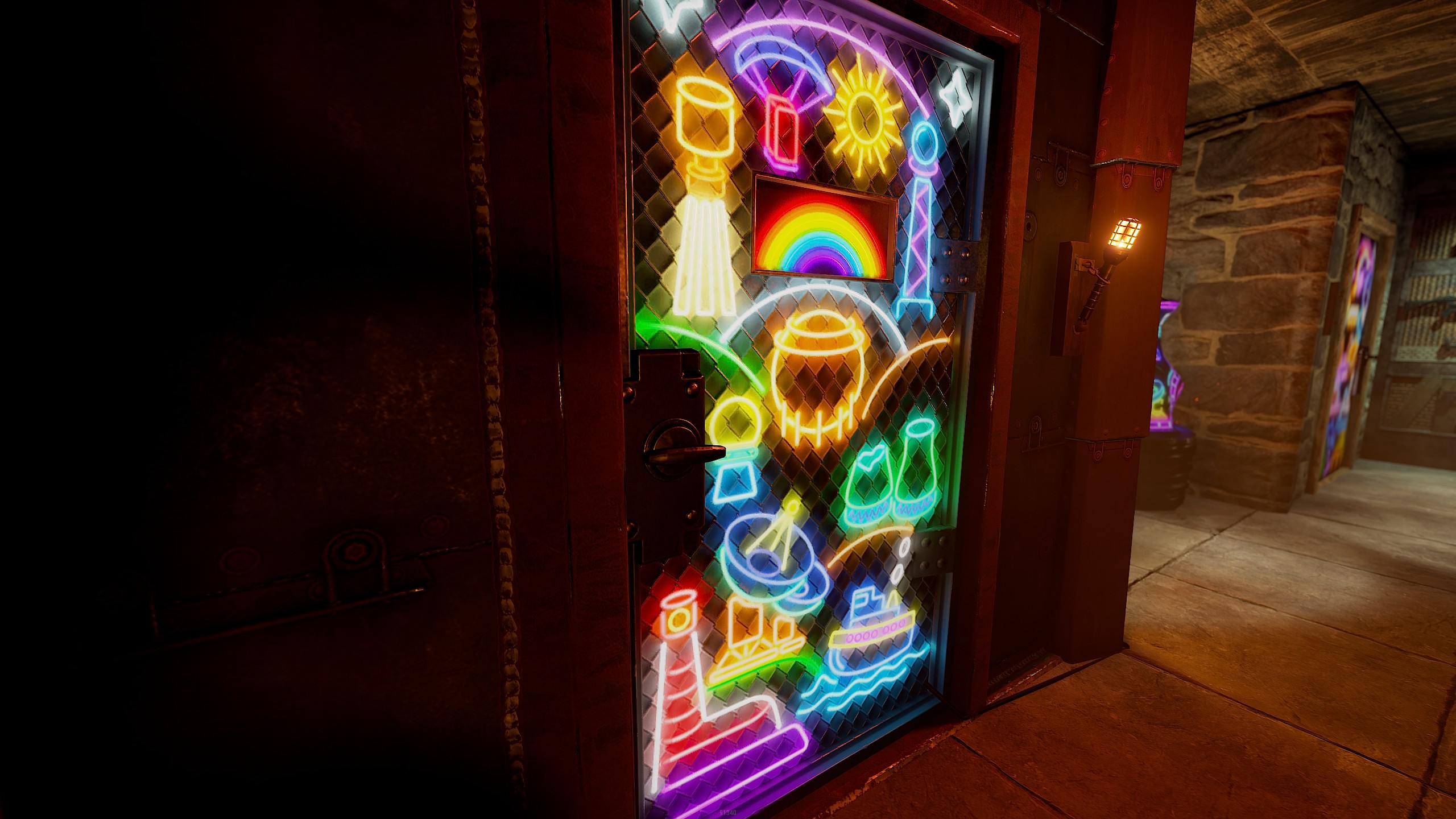 Neon Vibes Armored Door