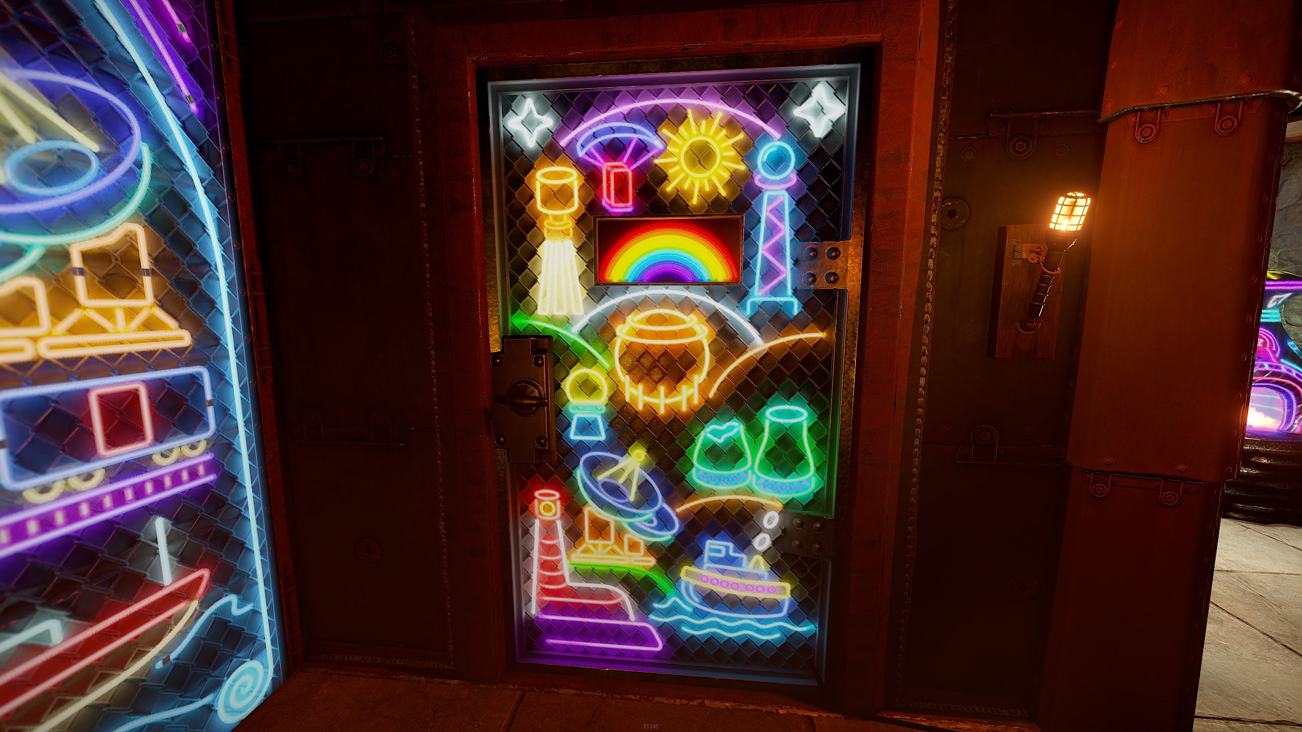 Neon Vibes Armored Door