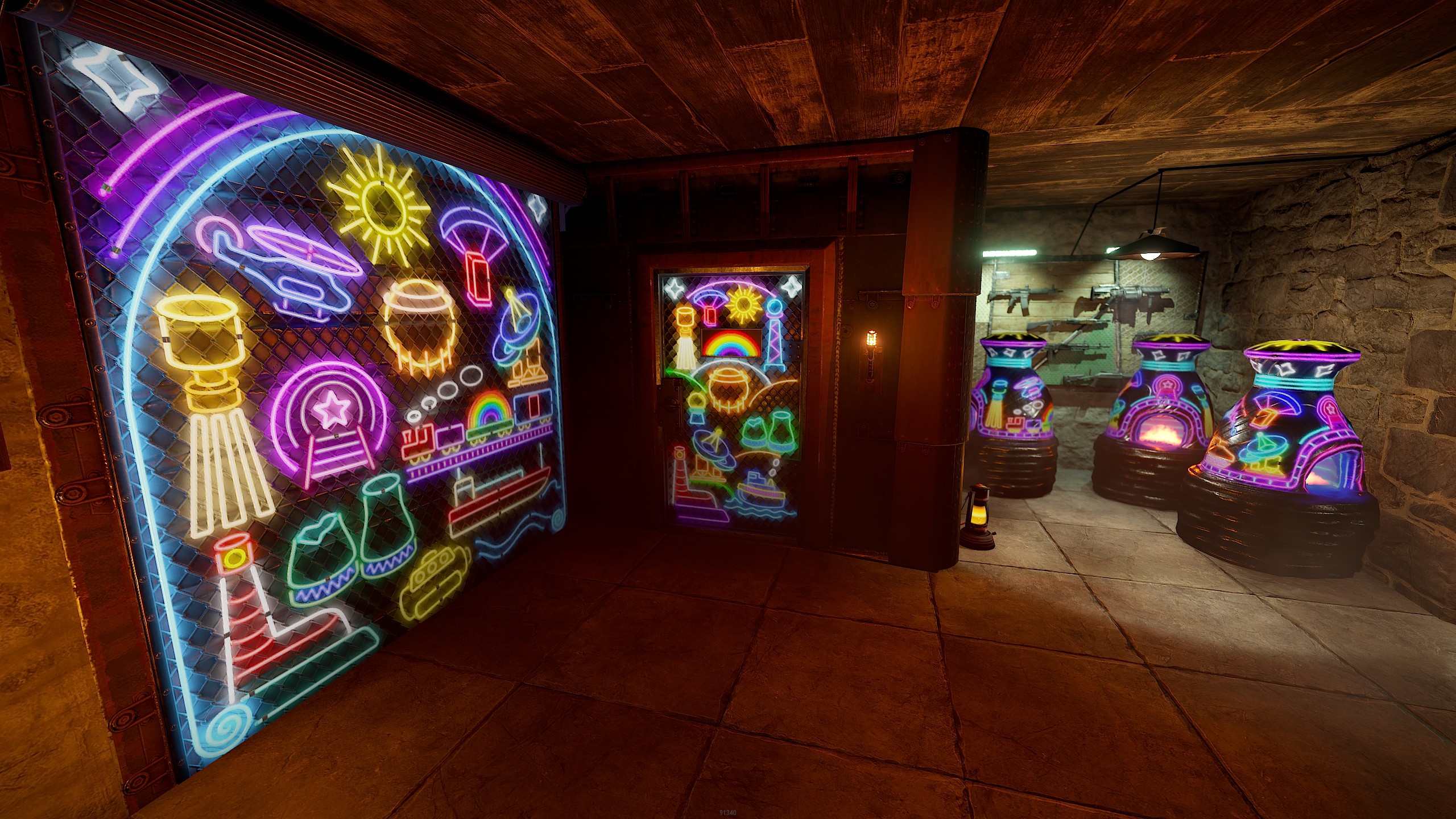 Neon Vibes Armored Door