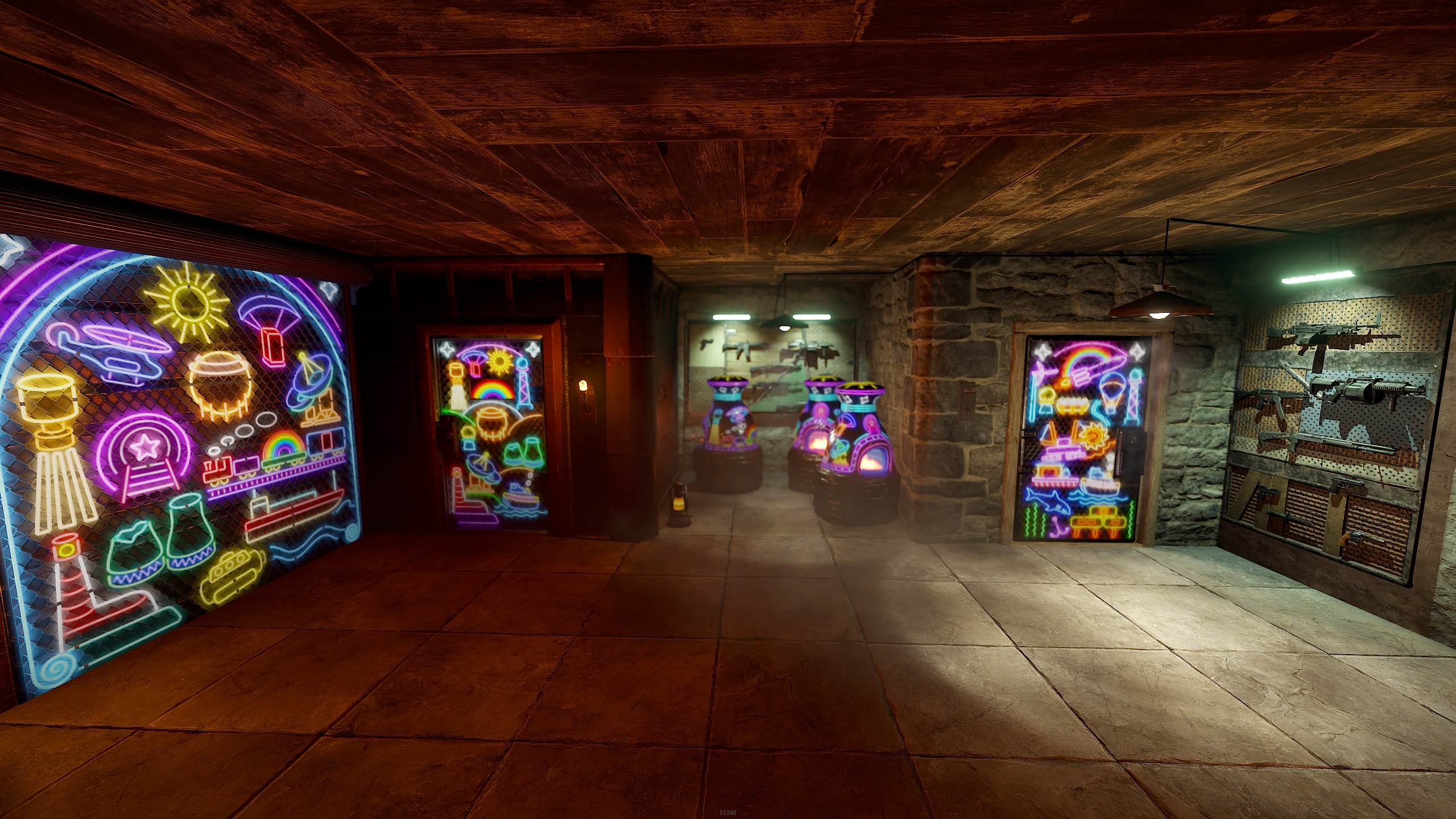 Neon Vibes Armored Door