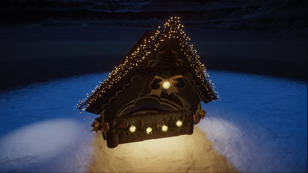 christmas cover, outer shell for shops arctic style, Shopaußenhülle im arktischen Stil