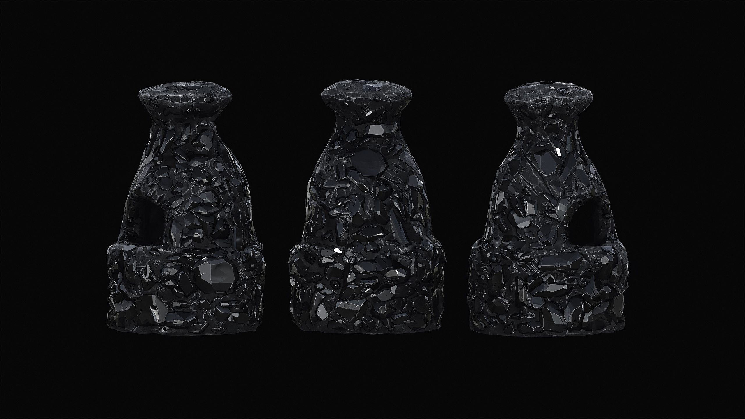 Polished Obsidian Furnace