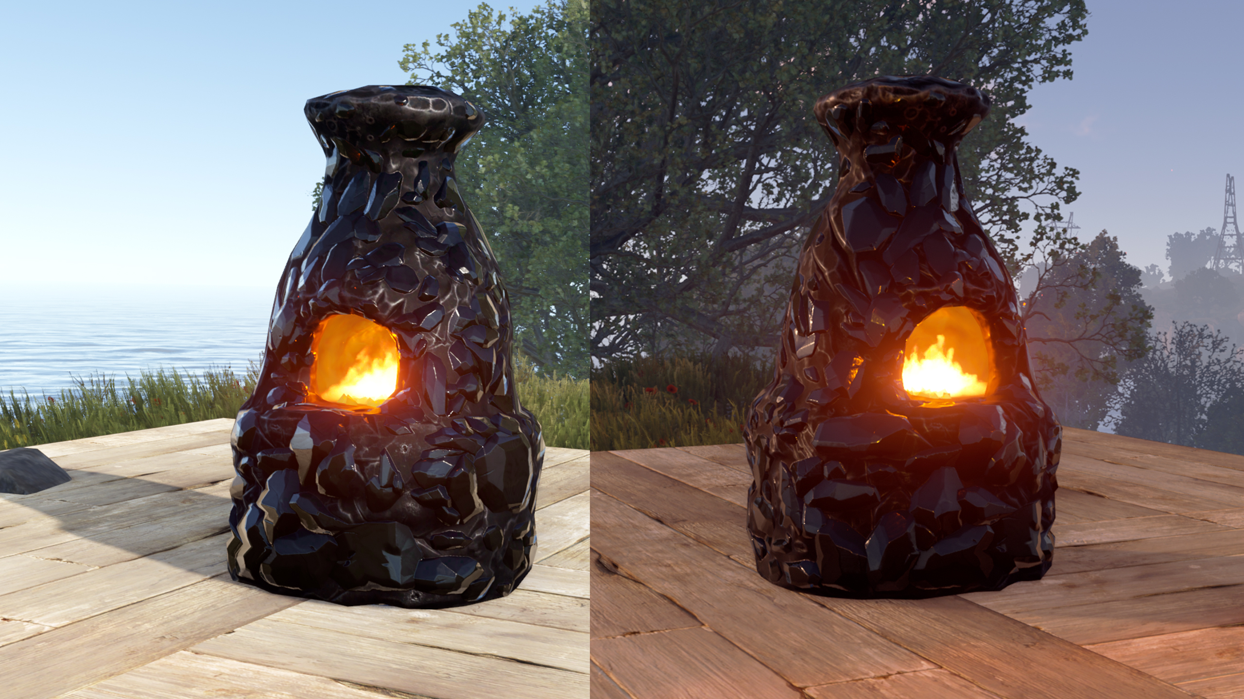 Polished Obsidian Furnace