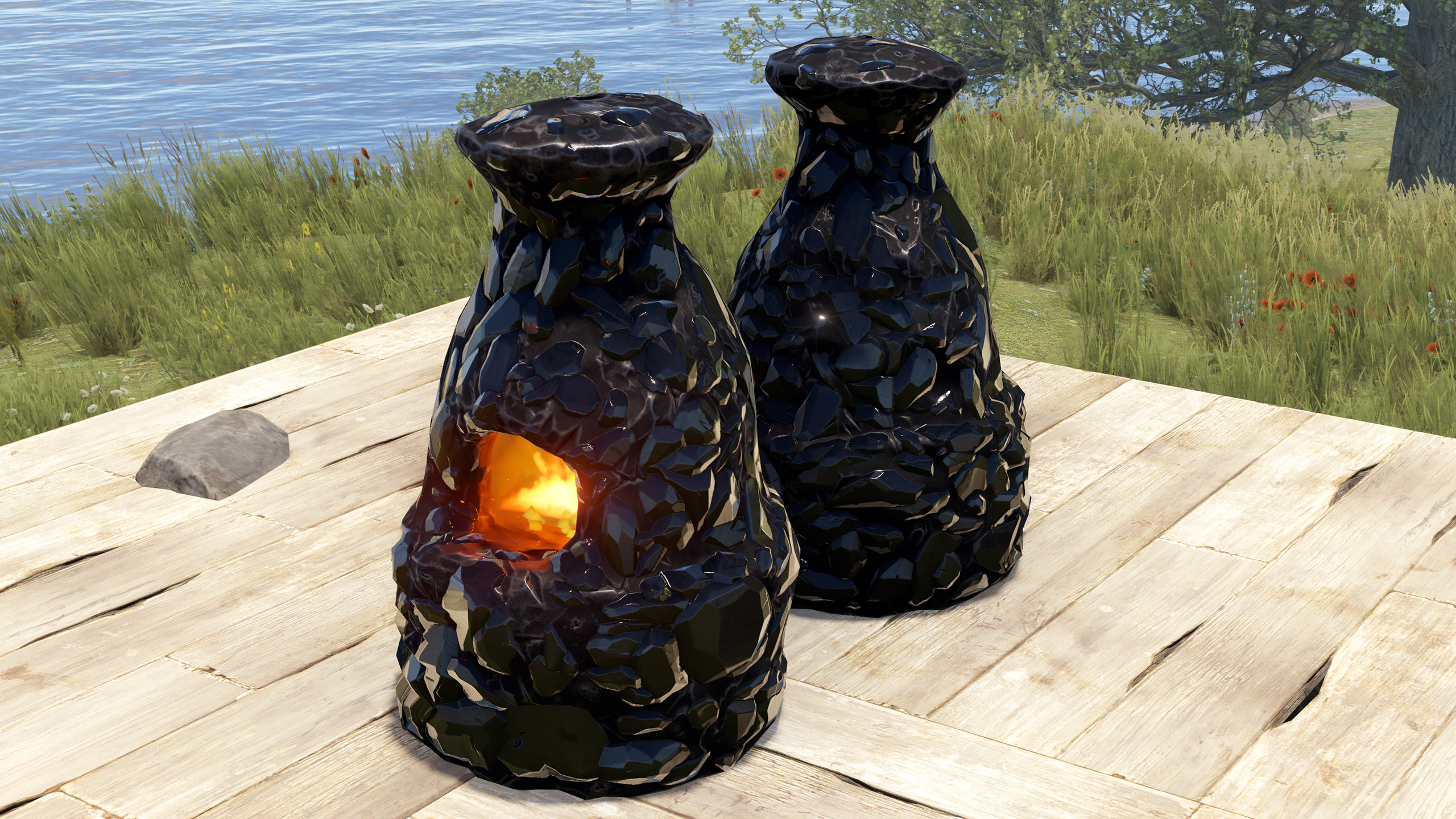 Polished Obsidian Furnace