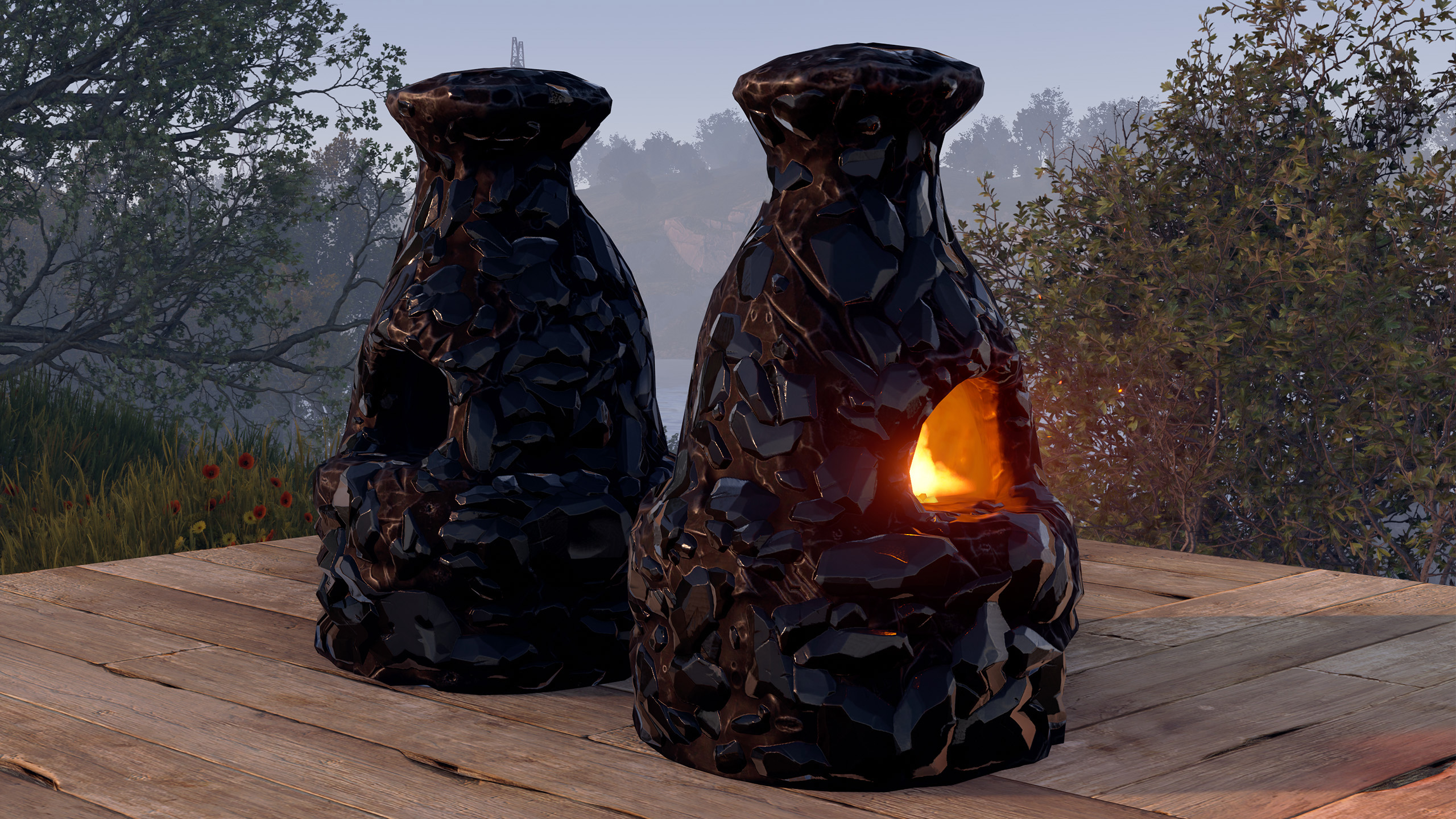 Polished Obsidian Furnace