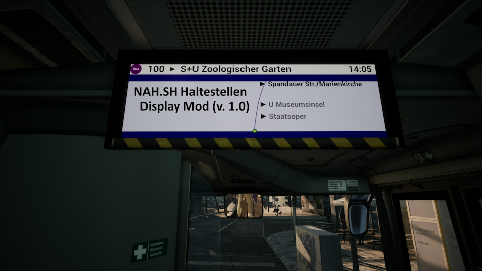 NAH.SH Haltestellen Display Bus