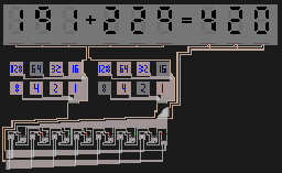 8 bit adder with display