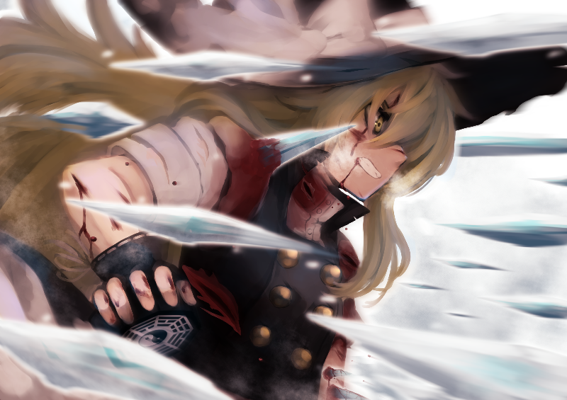 touhou project - marisa kirisame fight wallpaper