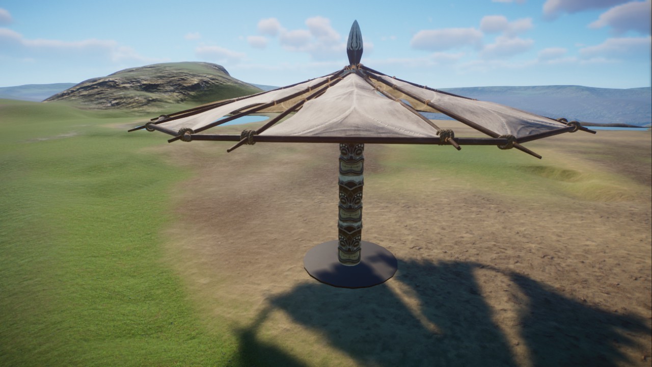 umbrella, parasol in oceanic style, Sonnenschirm im ozeanischen Stil